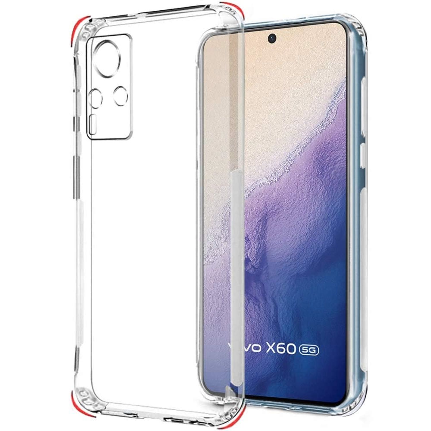     			ZAMN - Transparent Silicon Silicon Soft cases Compatible For Vivo X60 ( Pack of 1 )