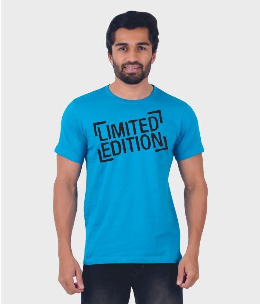     			ferocious - Blue Cotton Regular Fit Men's T-Shirt ( Pack of 1 )