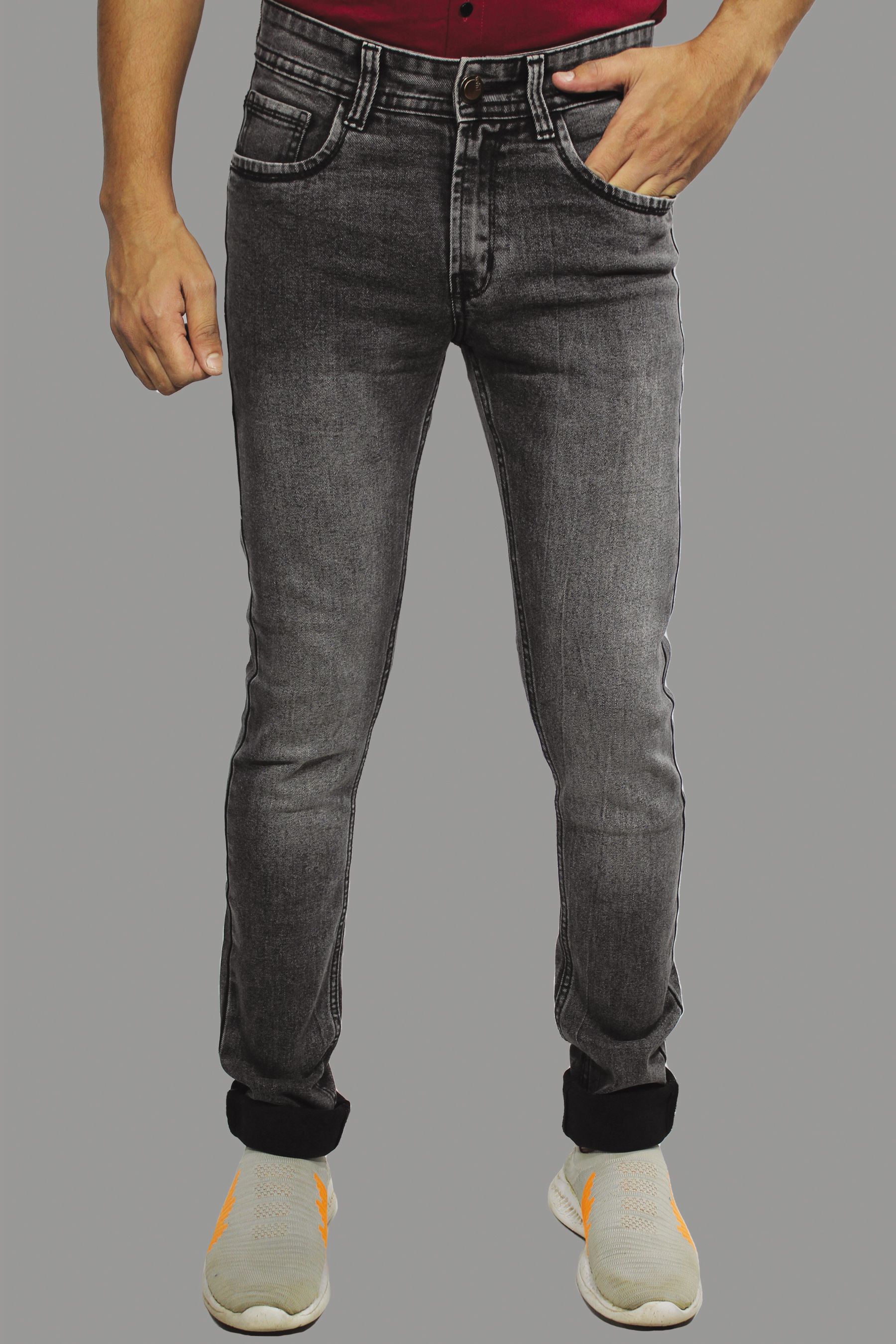     			plounge - Grey Denim Slim Fit Men's Jeans ( Pack of 1 )