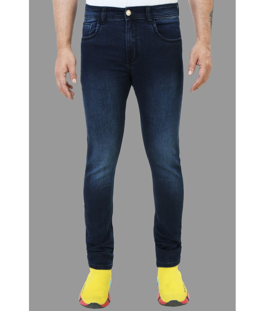 plounge - Navy Blue Denim Slim Fit Men's Jeans ( Pack of 1 )