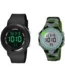 Cosmic - Black PU Digital Men's Watch