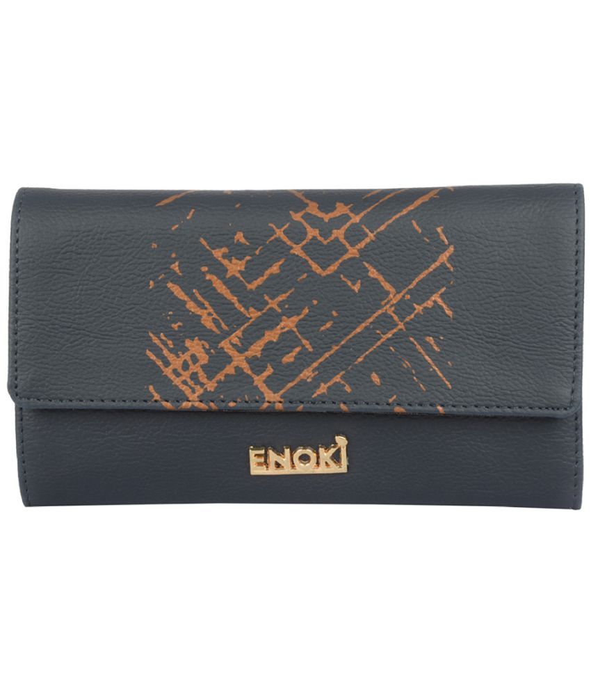     			Enoki - Faux Leather Blue Women's Regular Wallet ( Pack of 1 )