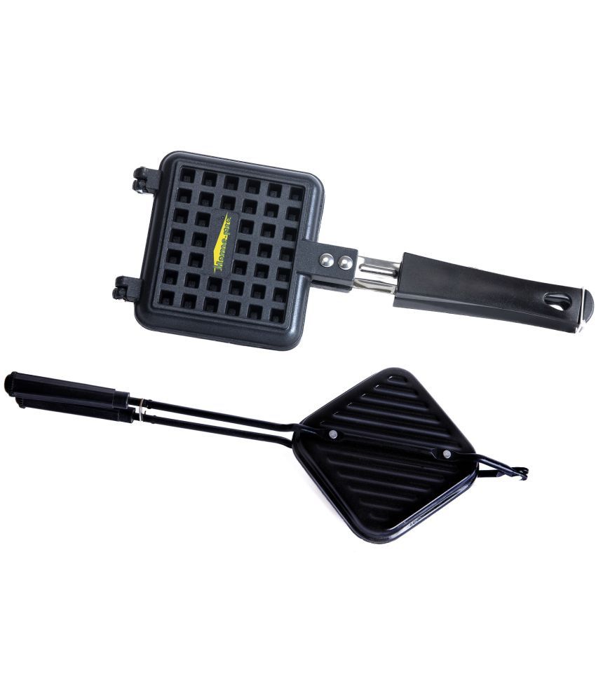    			HomePro-Non Stick Waffle Maker & Grill Toaster Bakelite Handle Combo Pack