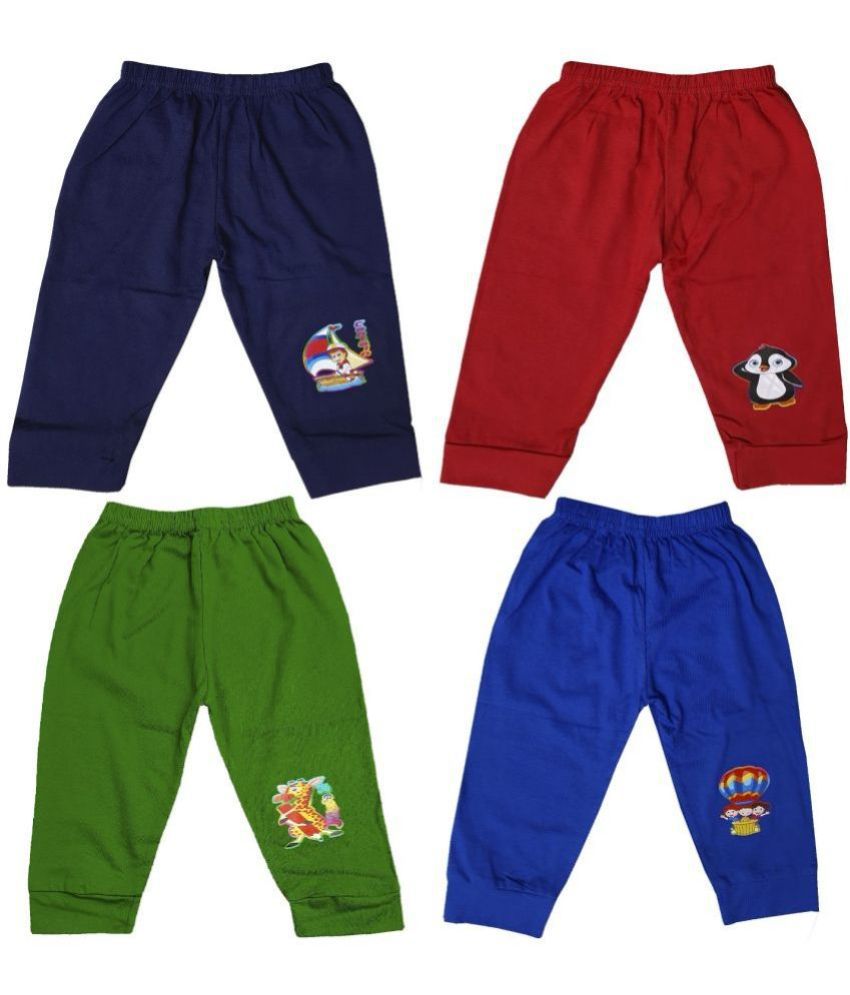     			LITTLE PANDA - Multi Color Cotton Blend Trackpant For Baby Boy,Baby Girl ( Pack of 4 )