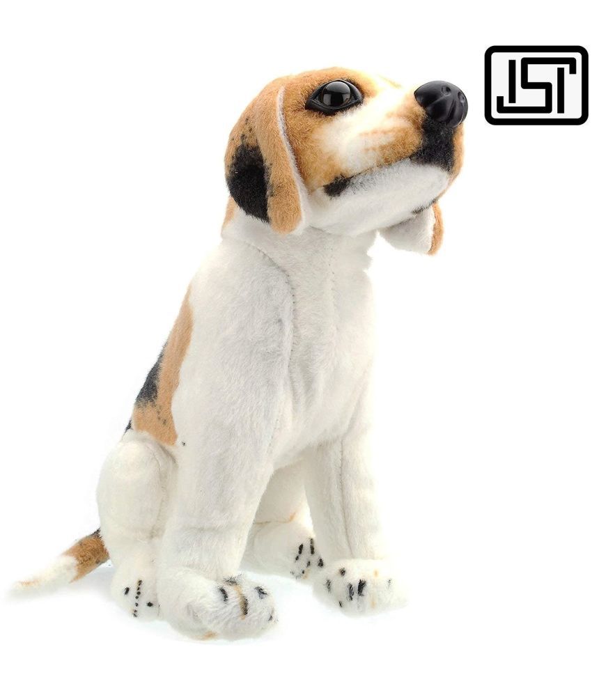     			Tickles Beagle Sitting Dog Soft Plush Stuffed for Kids Boys & Girls Birthday Gifts (Color: White Size: 22 cm)