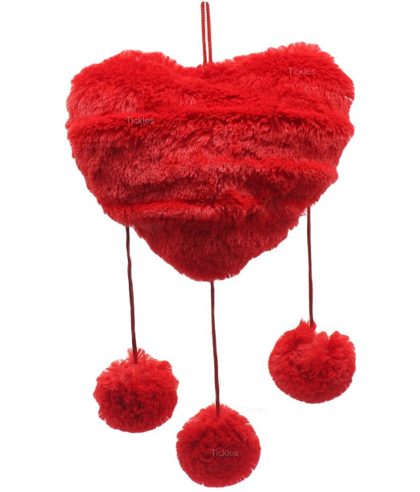     			Tickles Hanging Heart with Balls Soft Stuffed Plush Toy for Girlfriend Boyfriend Valentine Day Birthday Gift (Color: Red; Size: 25 cm)