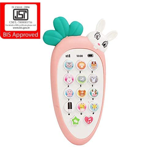 Toys Rabbit Phone Smart Phone Cordless Feature Mobile Phone Toys Mobile Phone for Kids Phone Small Phone Toy Musical Toys for Kids Smart Light (Rabbit Phone)( Pack of 1