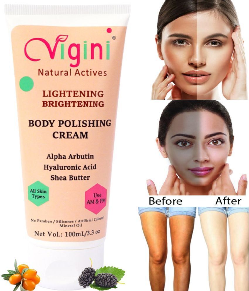     			Vigini Skin Body Whitening Polishing Sunscreen Cream Lightening Brightening Glow D Tan Goree Under Arms Face Serum SPF 30 100 g