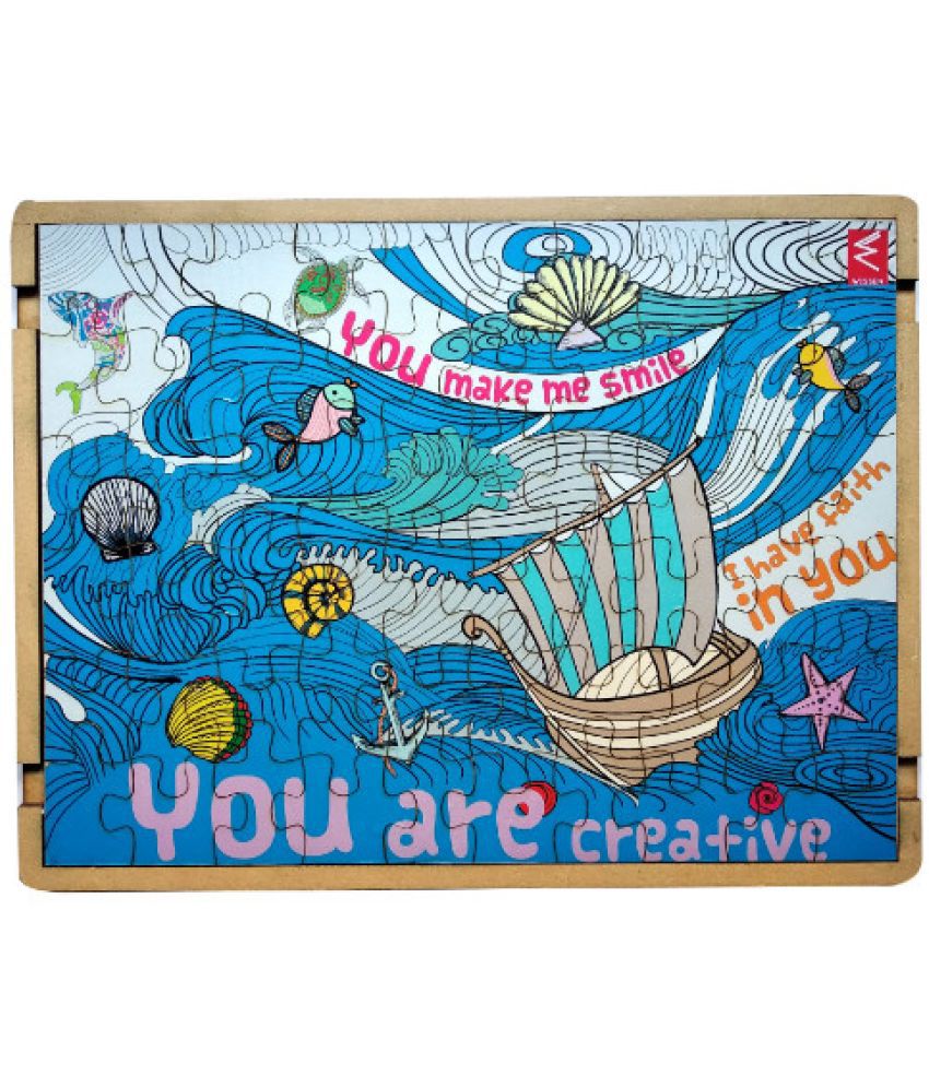     			WISSEN Wooden Motivational Therapy Jigsaw Puzzle-12*18 inch for kids  7 years & above