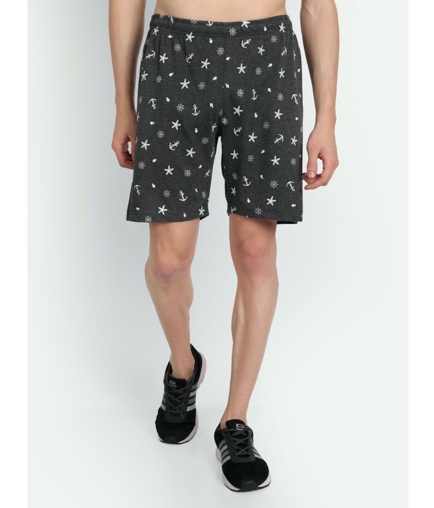     			Zeffit - Charcoal Cotton Blend Men's Shorts ( Pack of 1 )