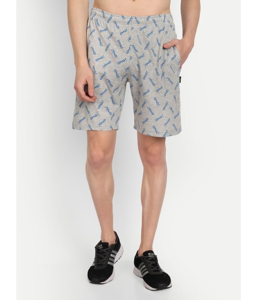     			Zeffit - Grey Cotton Blend Men's Shorts ( Pack of 1 )