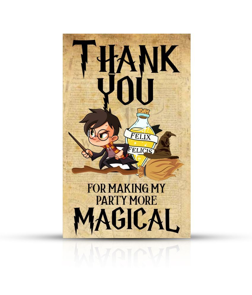     			Zyozi Harry Potter Theme Thank You for Making My Party More Magical Tags for Birthday,Harry Potter Theme Thank You Label Tags for Birthday, Wedding, Baby Shower, Thanksgiving Favor (Pack of 50)