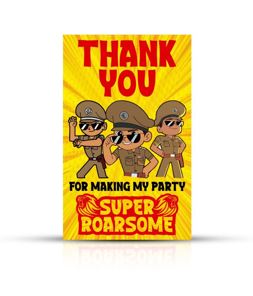     			Zyozi Little Singham Theme Thank You for Making My Party Super Roarsome Tags for Birthday,Little Singham Theme Thank You Label Tags for Birthday,Wedding,Baby Shower,Thanksgiving Favor (Pack of 30)