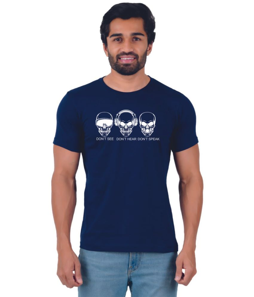     			ferocious - Navy Cotton Regular Fit Men's T-Shirt ( Pack of 1 )