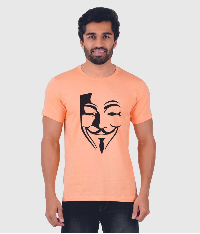     			ferocious - Orange Cotton Regular Fit Men's T-Shirt ( Pack of 1 )