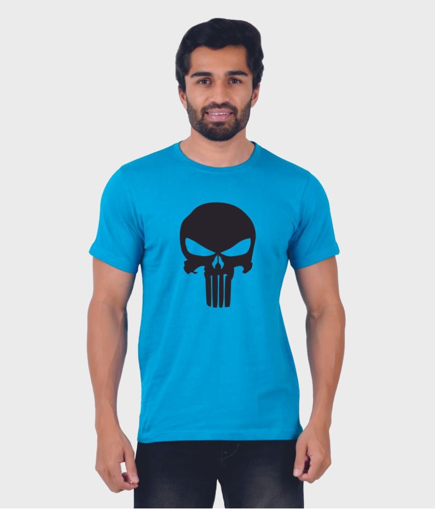     			ferocious - Teal Blue Cotton Regular Fit Men's T-Shirt ( Pack of 1 )