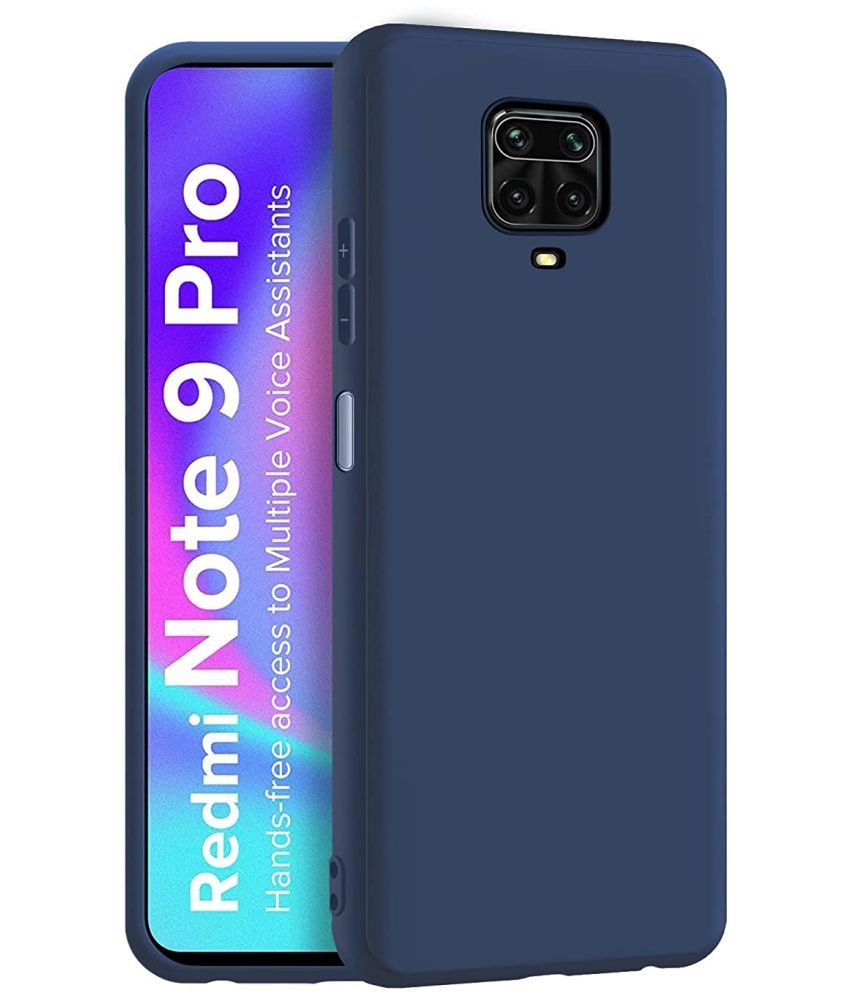     			CASE VA - Blue Silicon Plain Cases Compatible For Xiaomi Redmi Note 9 Pro ( Pack of 1 )