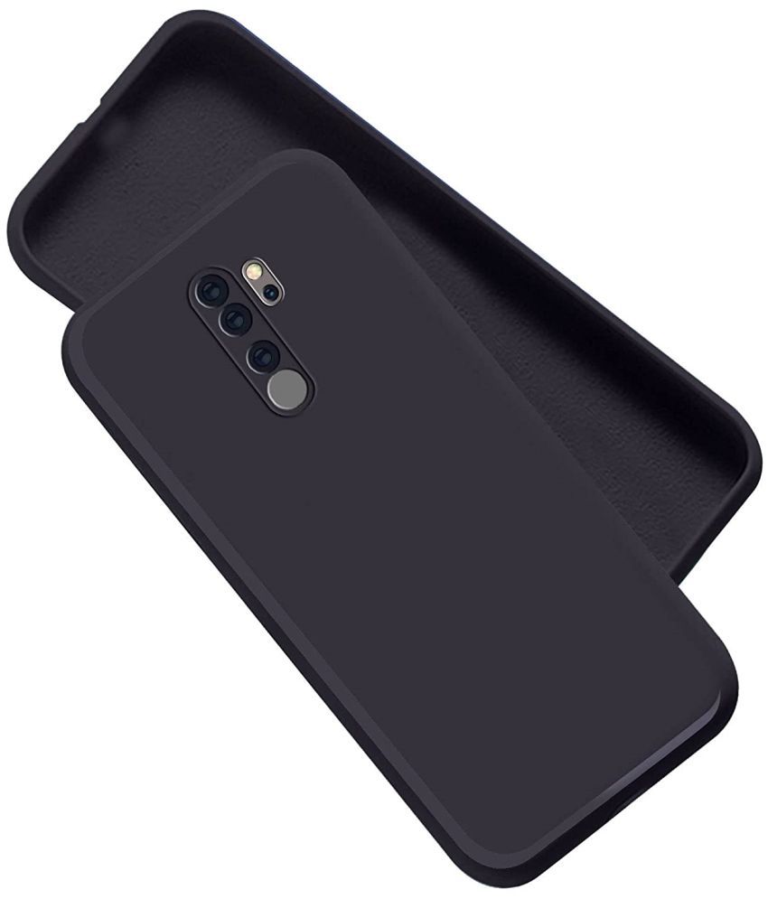     			Case Vault Covers - Black Silicon Plain Cases Compatible For Xiaomi Redmi Note 8 Pro ( Pack of 1 )