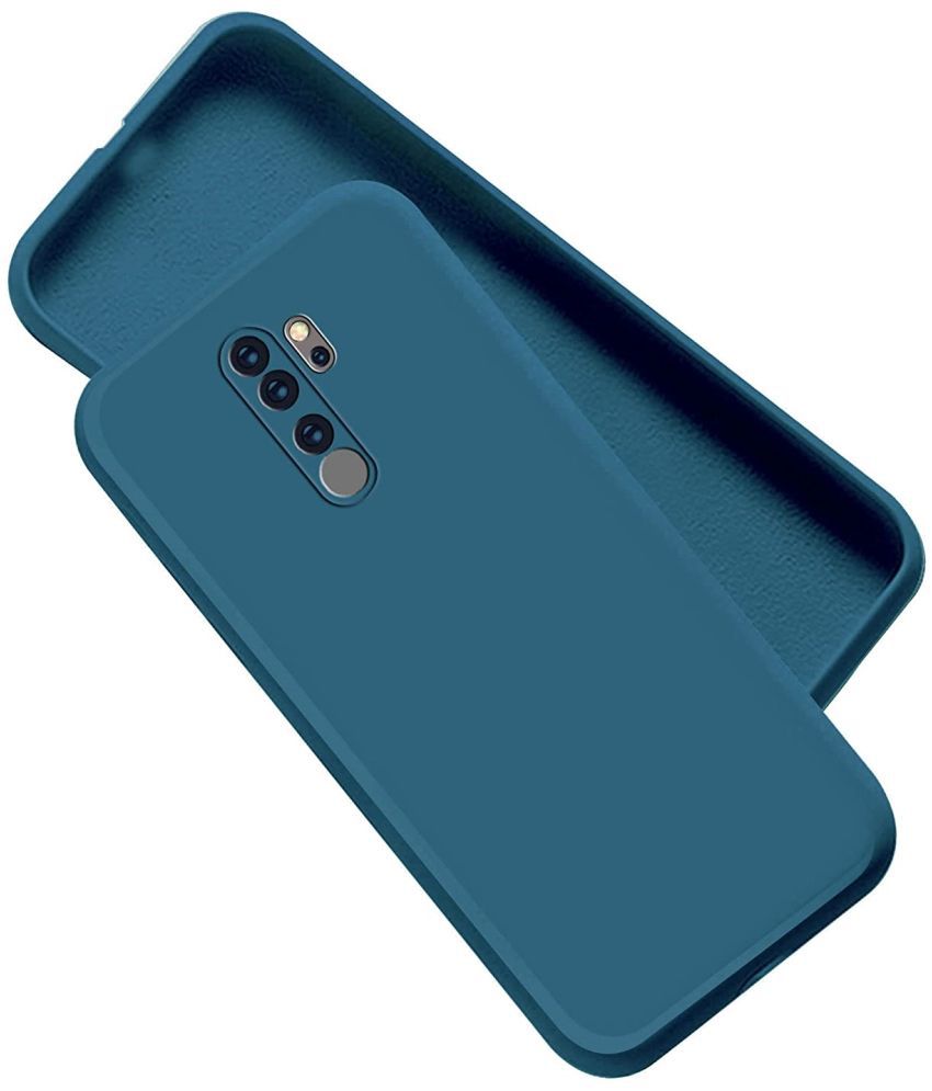     			Case Vault Covers - Blue Silicon Plain Cases Compatible For Xiaomi Redmi Note 8 Pro ( Pack of 1 )