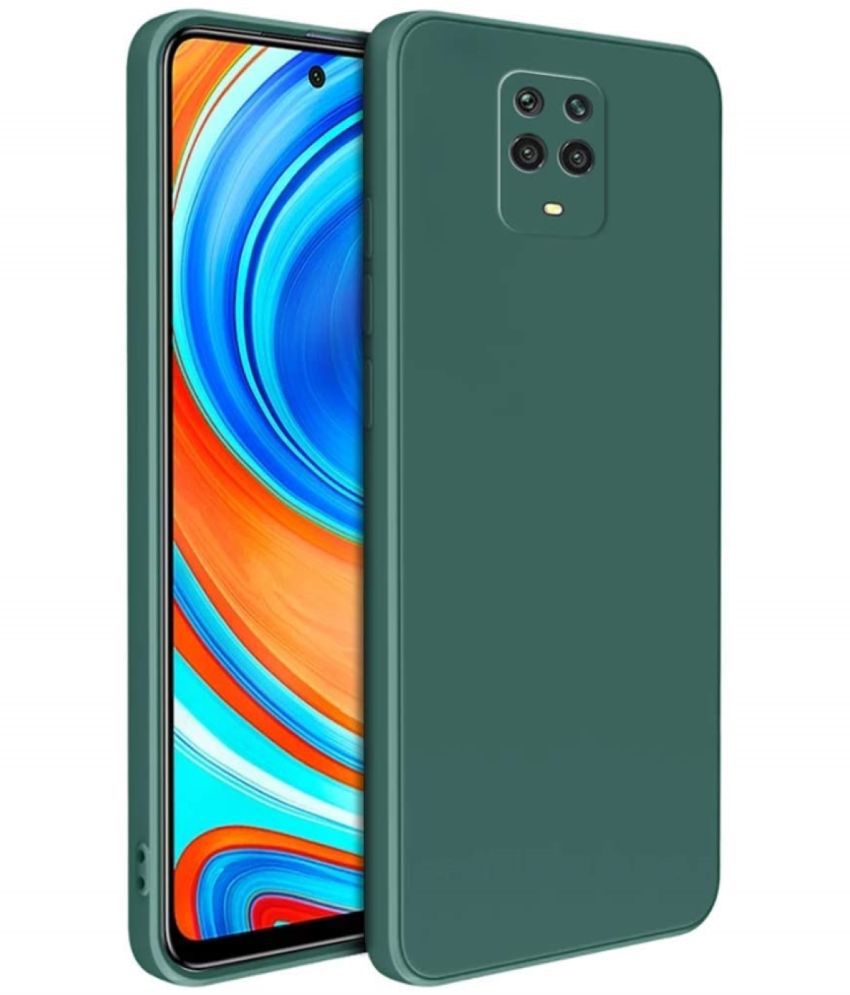     			Case Vault Covers - Green Silicon Plain Cases Compatible For Xiaomi Redmi Note 9 Pro ( Pack of 1 )