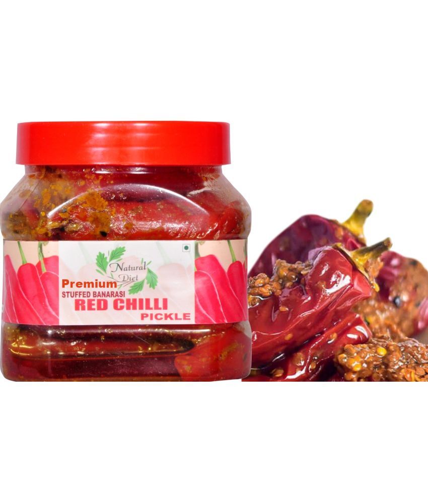     			Natural Diet Premium Stuffed Banarasi Red Chilli Pickle Premium Pickle Jar ||Ghar Ka Achar ||Mouth-Watering Pickle 500 g