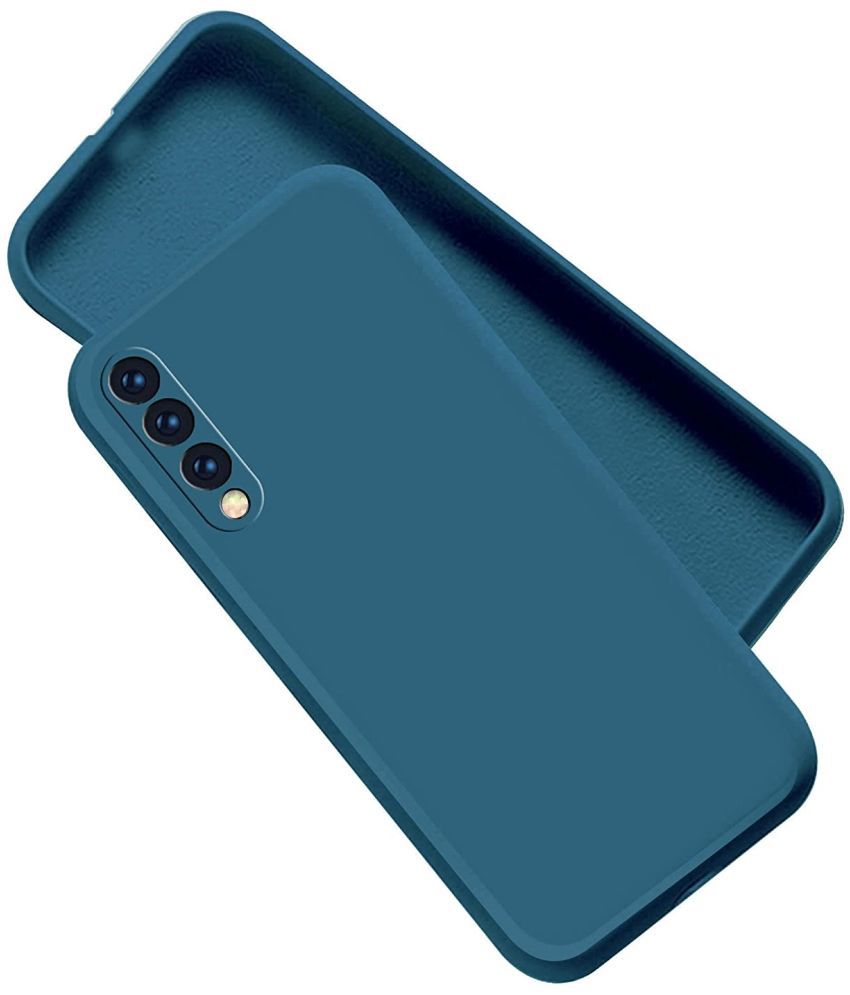     			ZAMN - Blue Silicon Plain Cases Compatible For Samsung Galaxy A50s ( Pack of 1 )
