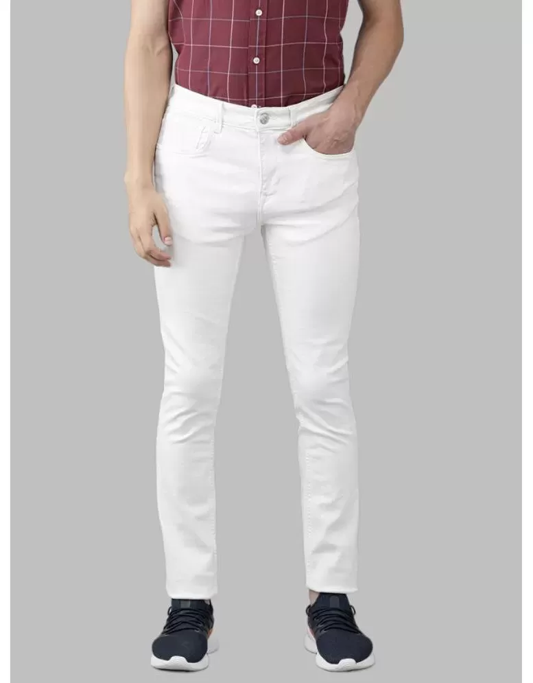 Saint Laurent White Skinny Fit Jeans for Men Online India at Darveyscom