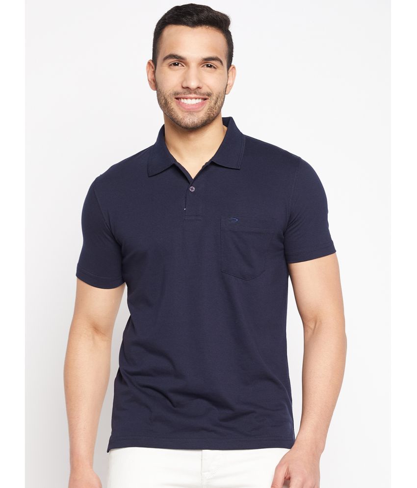     			Duke - Blue Cotton Blend Regular Fit Men's Polo T Shirt ( Pack of 1 )