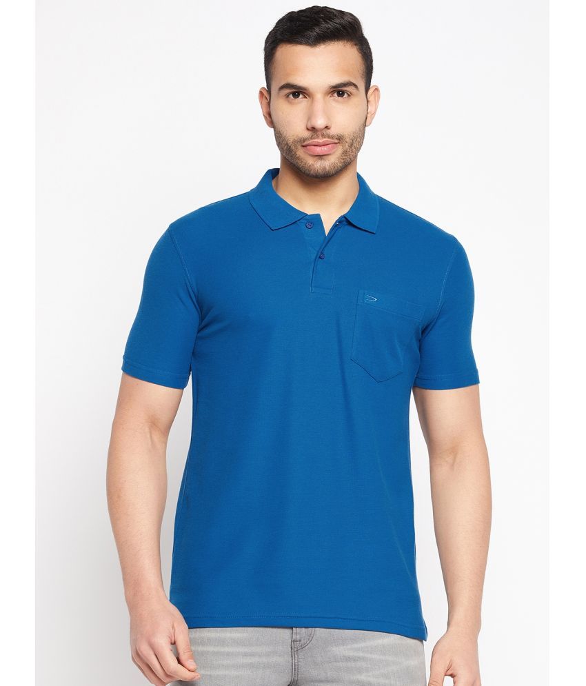     			Duke - Blue Cotton Blend Regular Fit Men's Polo T Shirt ( Pack of 1 )