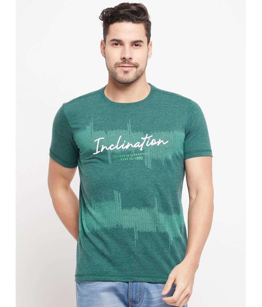     			Duke - Green Cotton Blend Slim Fit Men's T-Shirt ( Pack of 1 )