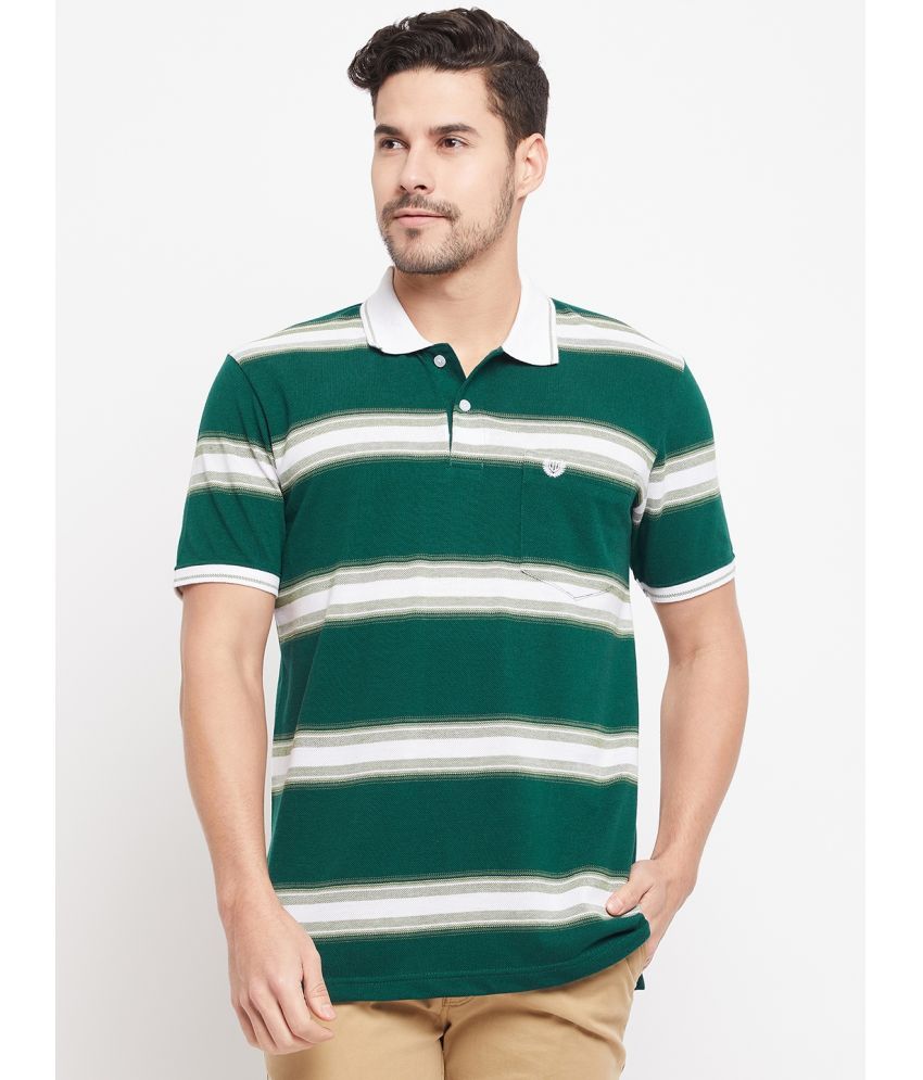     			Duke - Green Cotton Blend Slim Fit Men's Polo T Shirt ( Pack of 1 )