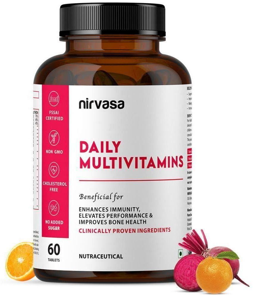     			Nirvasa Daily Multivitamin Tablets, Enhances Immunity, Elevates Performance and improves Bone Health enriched with Vitamin & Mineral 1 x 60 Tablets)