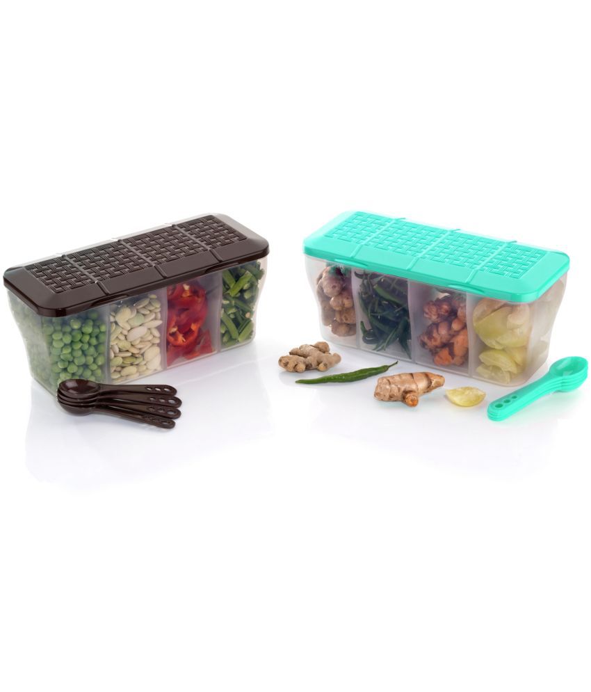     			OFFYX - Fridge storage box PET Multicolor Spice Container ( Set of 2 )