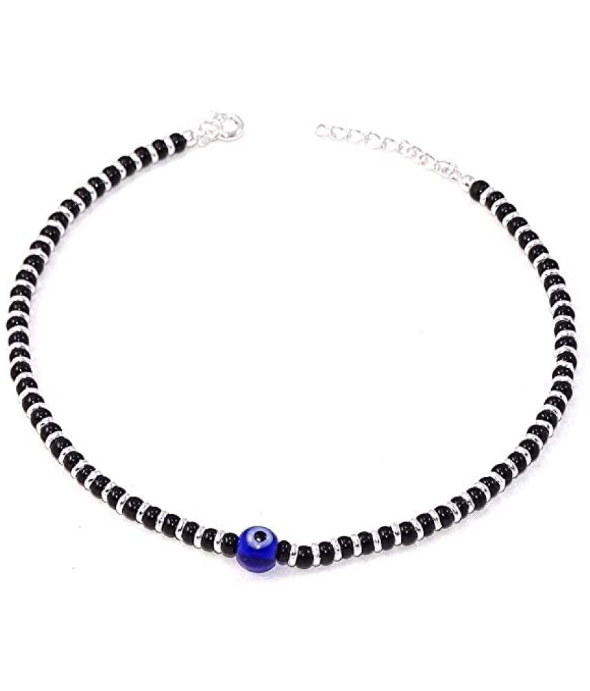     			Sunhari Jewels - Black Anklets ( Pack of 1 )