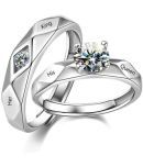 FASHION FRILL - Silver Couple Ring ( Pack of 2 )