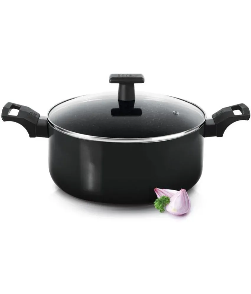 Aluminium Non-Stick Coated 4.5 Litres Stewpan, 24 cm Biryani pot