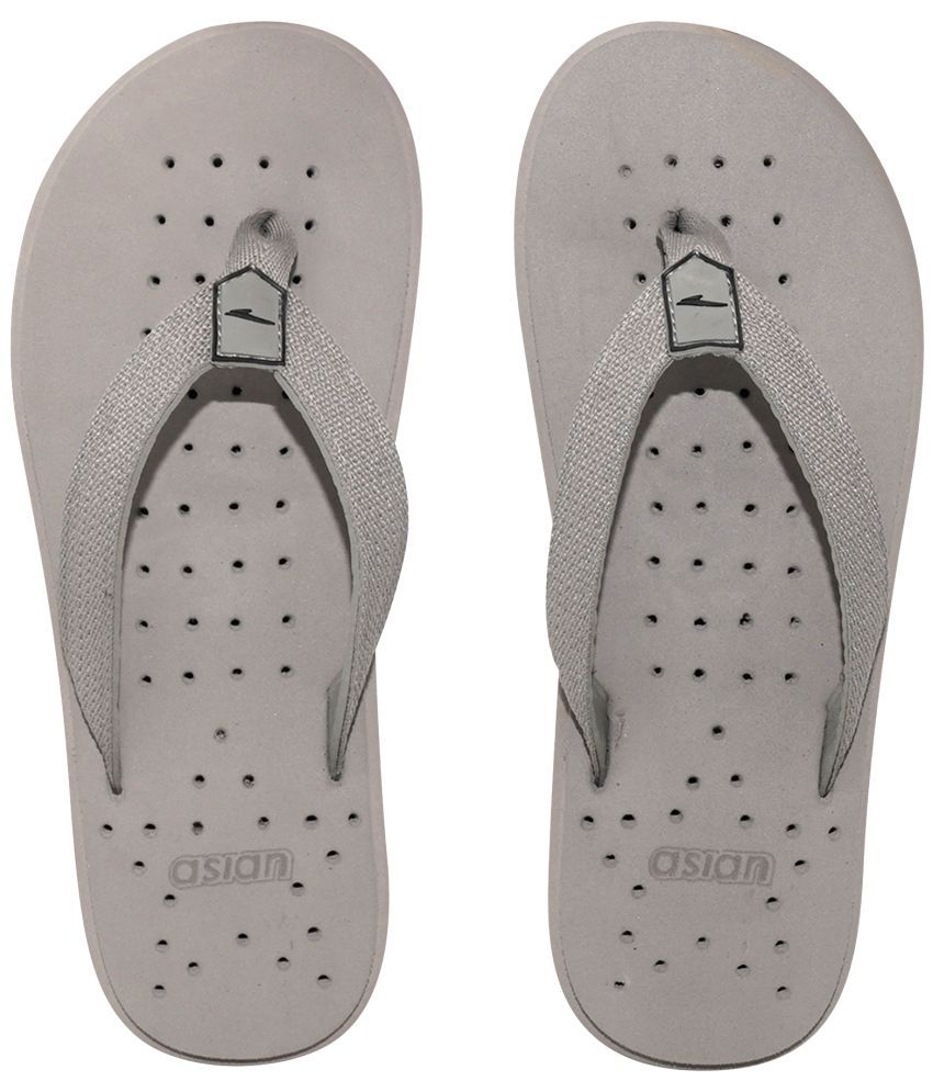     			ASIAN Light Grey Men's Thong Flip Flop