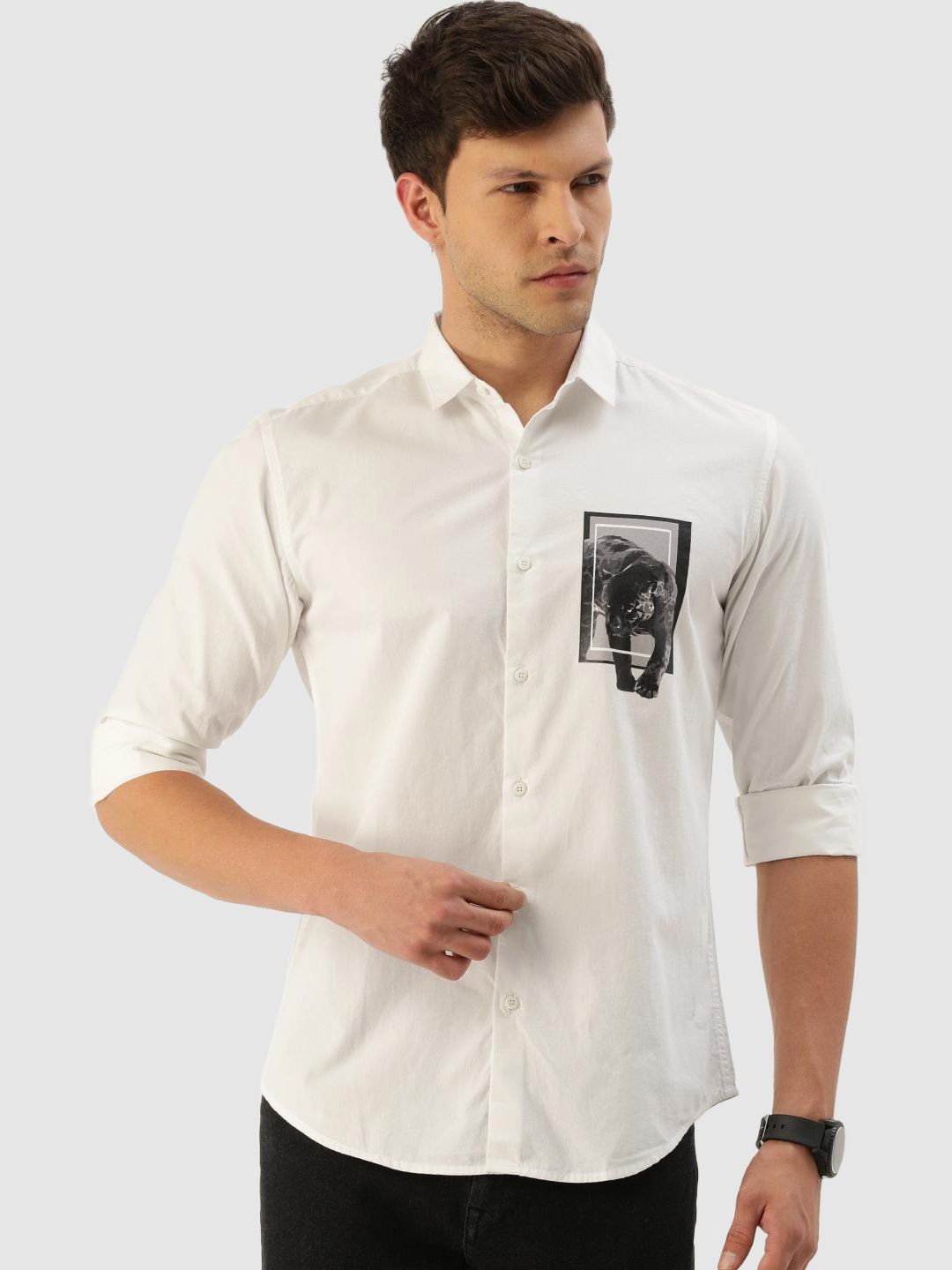     			Bene Kleed - White 100% Cotton Regular Fit Men's Casual Shirt ( Pack of 1 )