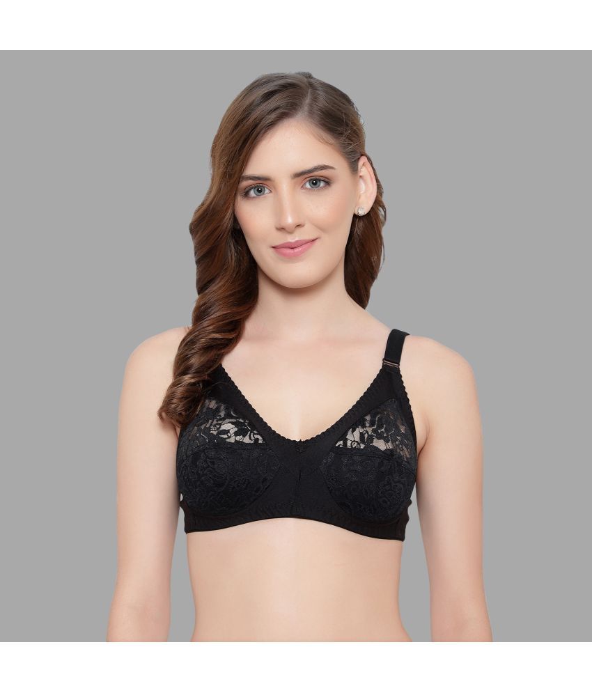     			KYODO - Black Cotton Blend Non Padded Women's Everyday Bra ( Pack of 1 )