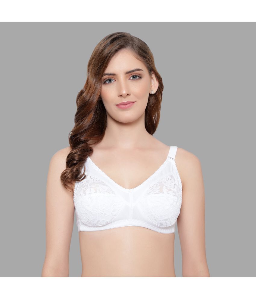     			KYODO - White Cotton Blend Non Padded Women's T-Shirt Bra ( Pack of 1 )