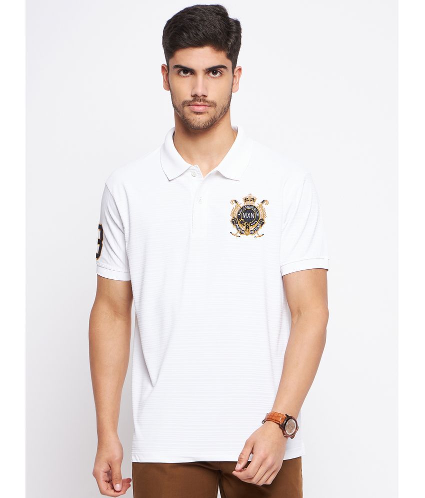     			MXN - White Cotton Regular Fit Men's Polo T Shirt ( Pack of 1 )