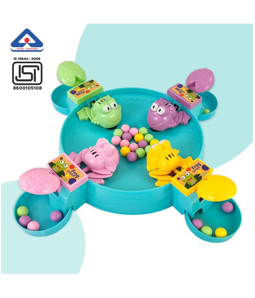     			NHR 4Hungry Frogs Eating Beans Game for Kids, Family Party, &  Parent-Child Interactive Game, Toy of Quick Reflexes, 4 Player Classic Board Games, Frog Toy for Kids, Hungry Frog for 3 Years+, Toy for Kids, Board Game for Kids, (4 Player, Multicolor)