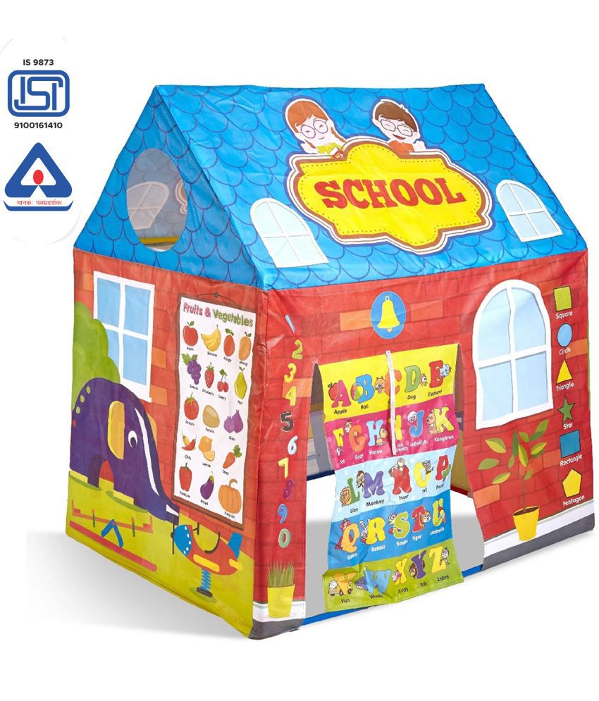     			NHR School Theme Play Tent House for Kids + 3 Years and Above Water Repellent Big Size Play House for Girls and Boys, Multicolor