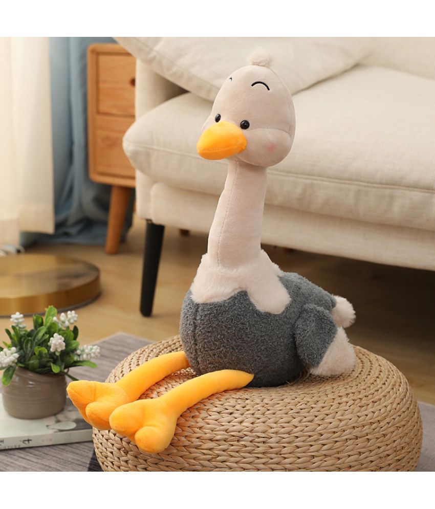     			Tickles Cute Ostrich Soft Stuffed Plush Toy for Kids Birthday Gifts (Color: Grey Size 35 cm)