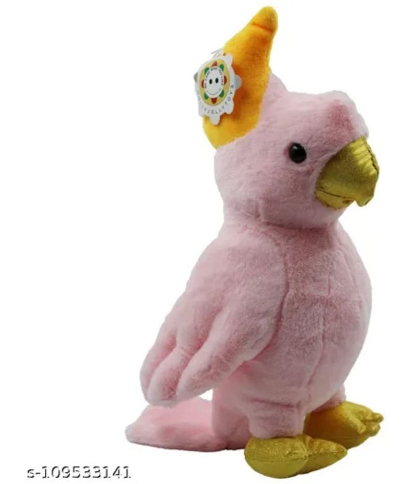    			Tickles Cute Parrot Soft Stuffed Plush Animal Toy for Kids Birthday Gift  (Color: Pink; Size: 25 cm)