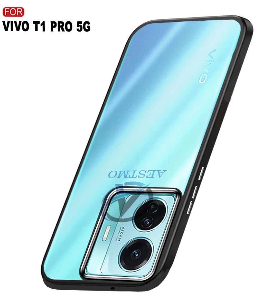     			AESTMO - Transparent Polycarbonate Plain Cases Compatible For Vivo T1 Pro 5G ( Pack of 1 )