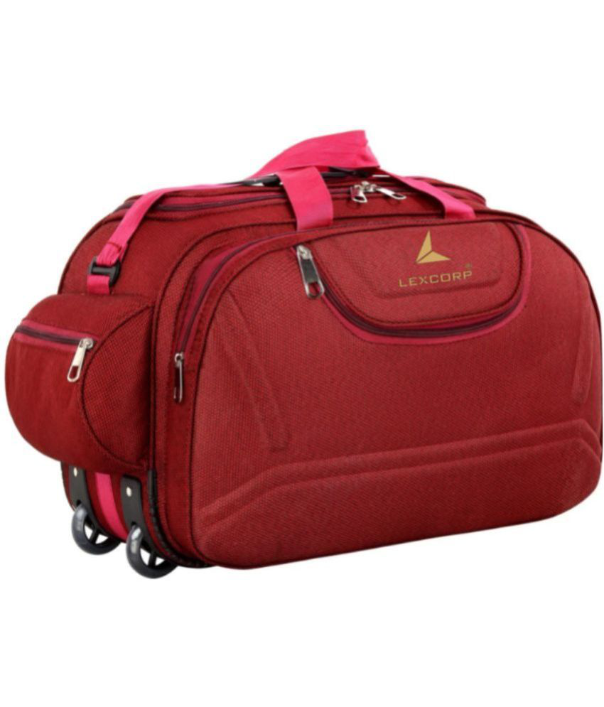     			LEXCORP - Red Polyester Duffle Trolley
