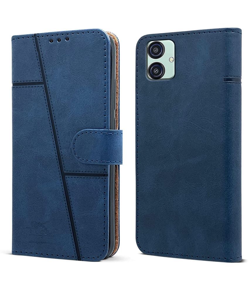     			NBOX - Blue Artificial Leather Flip Cover Compatible For Samsung Galaxy M04 ( Pack of 1 )