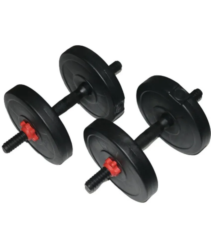 Buy Fitzon Black PVC 10KG combo 3 Home Gym Set with One 3 Ft Curl