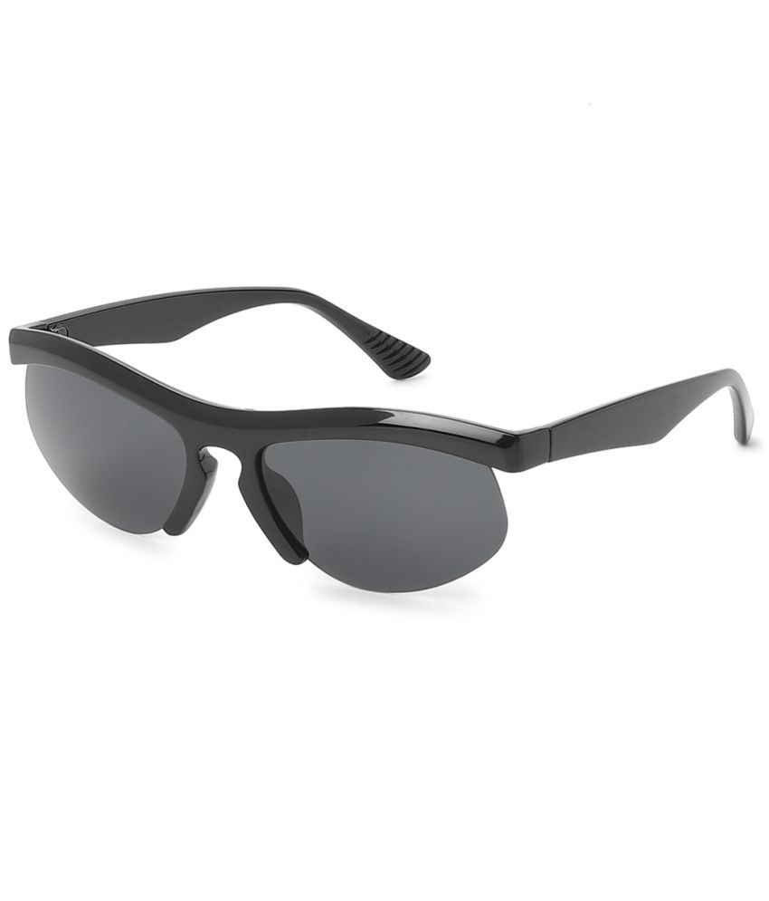     			Style Smith - Black Wrap Around Sunglasses ( Pack of 1 )